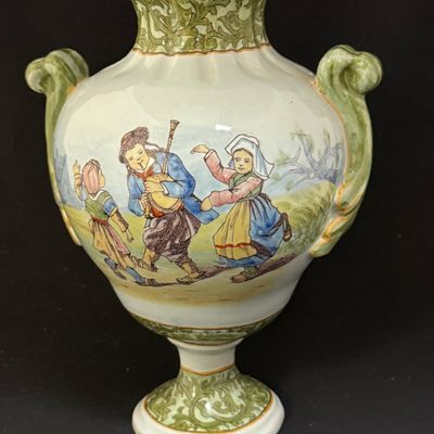 Porquier Beau Footed Vase