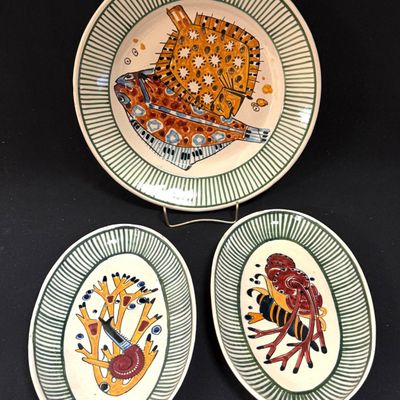 3 Mathurin Meheut La Mer Plates