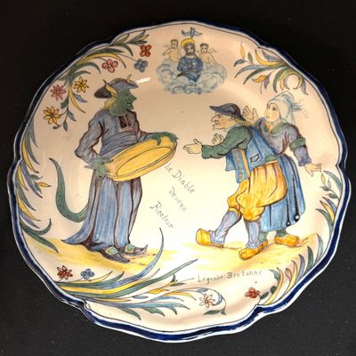 Sale Photo Thumbnail #125: Rare Porquier Beau Quimper Plate