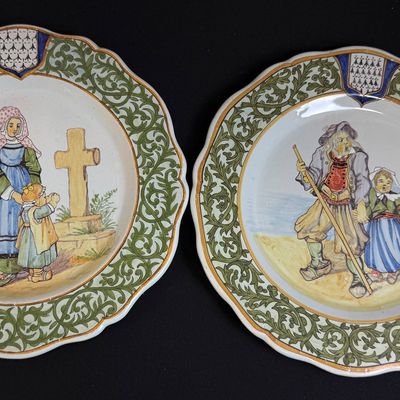 2 Porquier Beau Plates