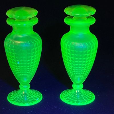 Sale Photo Thumbnail #314: Two Fenton Vaseline Perfumes