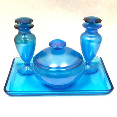 Sale Photo Thumbnail #311: Fenton Blue Stretch Bath Set