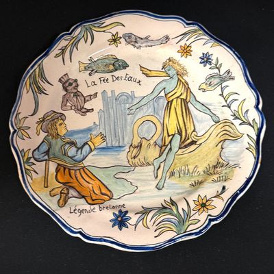 Sale Photo Thumbnail #123: Rare Porquier Beau Quimper Plate