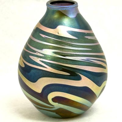 Sale Photo Thumbnail #490: Charles Lotton Iridescent Vase