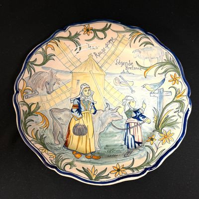 Sale Photo Thumbnail #124: Rare Porquier Beau Quimper Plate