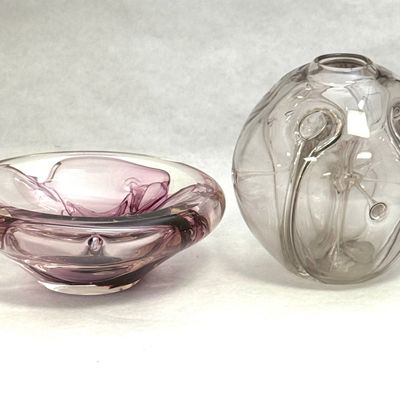 Sale Photo Thumbnail #582: Two Paul Manners Glass Items