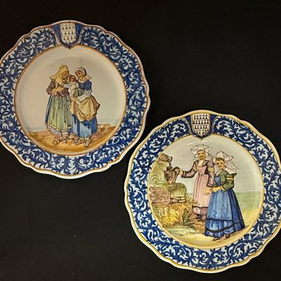 2 Porquier Beau Plates