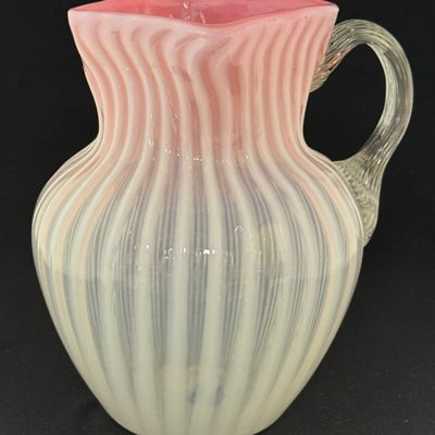 Sale Photo Thumbnail #246: Pink Opalescent Water Pitcher