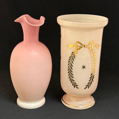 Sale Photo Thumbnail #452: 2 European Glass Vases