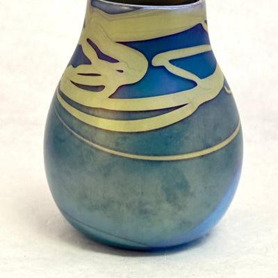 Sale Photo Thumbnail #492: Charles Lotton Turquiose Vase