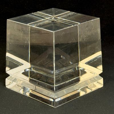 Sale Photo Thumbnail #598: Orrefors Glass Cube