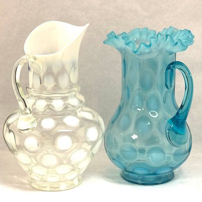 Sale Photo Thumbnail #440: 2 Coinspot Opalescent Pitchers