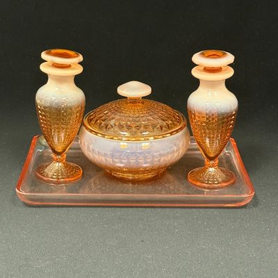 Sale Photo Thumbnail #310: Fenton Opalescent Bath Set