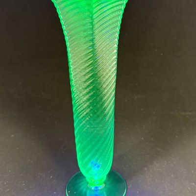 Sale Photo Thumbnail #361: Steuben Blue Uranium Vase
