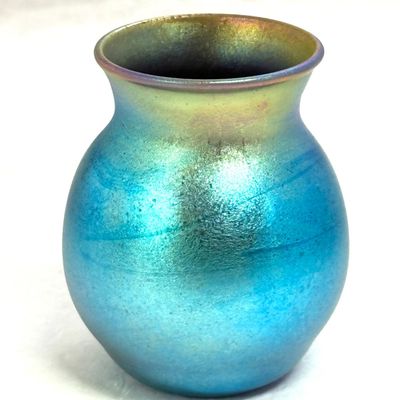 Sale Photo Thumbnail #655: Charles Lotton Blue Cabinet Vase