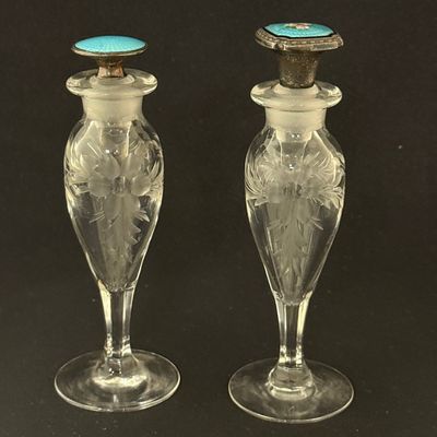 Sale Photo Thumbnail #281: Two Cut Glass Perfumes