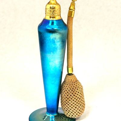 Sale Photo Thumbnail #274: Steuben Blue Aurene Atomizer