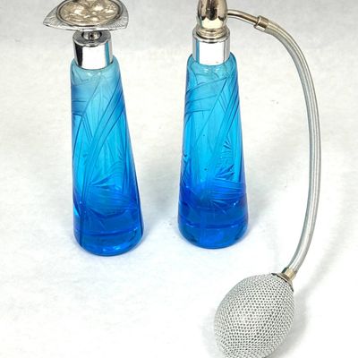 Sale Photo Thumbnail #303: Two DeVilbiss Cut Glass Perfumes
