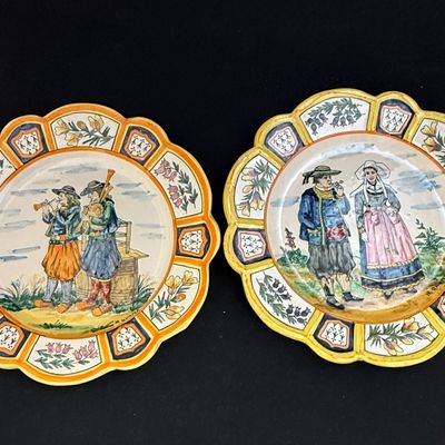 Sale Photo Thumbnail #213: 2 HR Quimper Plates