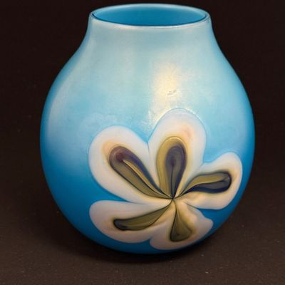 Sale Photo Thumbnail #638: Charles Lotton Baby Blue Vase