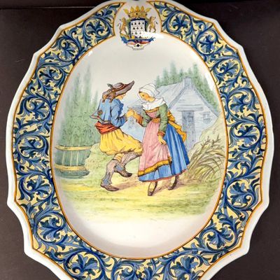 Sale Photo Thumbnail #115: Large Porquier Beau Platter