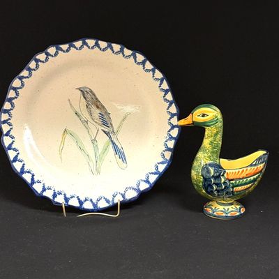 Sale Photo Thumbnail #181: 2 French Faience Items