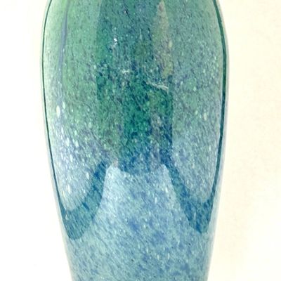 Sale Photo Thumbnail #407: Large Monart Blue Glass Vase