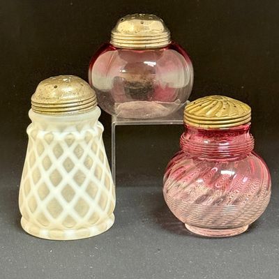 Sale Photo Thumbnail #442: 3 Victorian Sugar Shakers