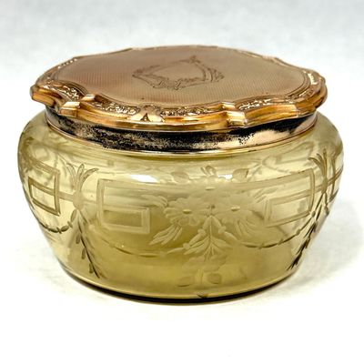 Sale Photo Thumbnail #352: Hawkes Amber Etched Box