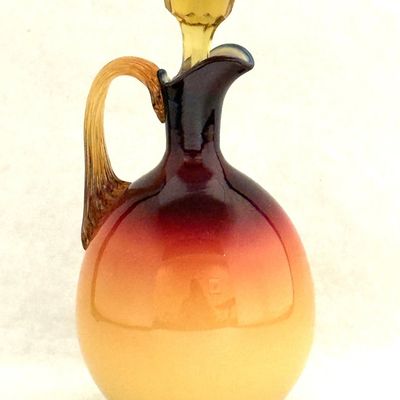 Sale Photo Thumbnail #231: Wheeling Coral Peach Blow Cruet