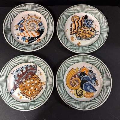 4 Mathurin Meheut La Mer Plates