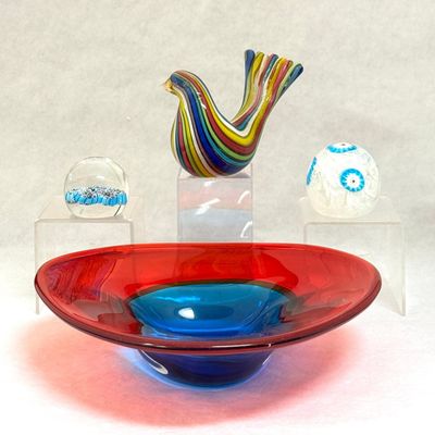 Sale Photo Thumbnail #608: 4 Murano Art Glass Items