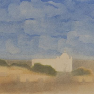 Veda Reed (American, b.1934) 'New Mexico Laguna Pueblo #4' Watercolor
