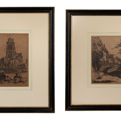 Sale Photo Thumbnail #119: Unknown Artists (Dutch, 20th Century) Etchings