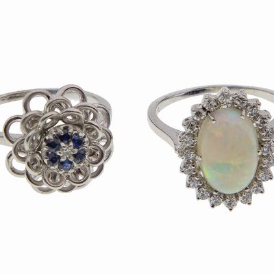 Sale Photo Thumbnail #365: 18k White Gold Ring Assortment