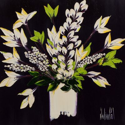 Jaline Pol (French, b.1946) 'Ephemere Beaute' Oil on Canvas