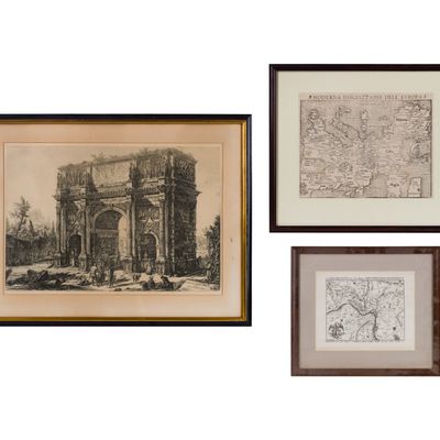 Sale Photo Thumbnail #194: Etching and Map Assortment