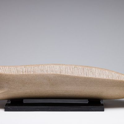 Sale Photo Thumbnail #107: Beth Sahagian (American, 20th Century) 'Fossa II' Stone Sculpture