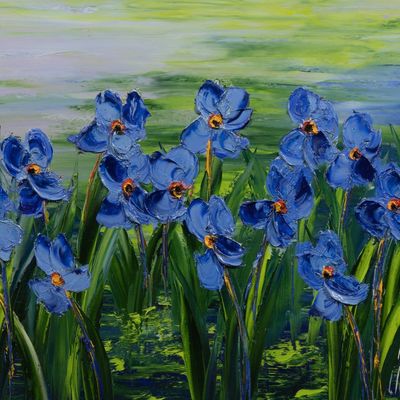 Jaline Pol (French, b.1946) 'Un Doux Parfum du Printemps' Oil on Canvas