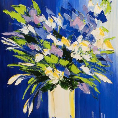 Jaline Pol (French, b.1946) 'Musique du Printemps' Oil on Canvas