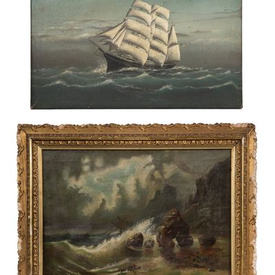 American School (19th Century) Oil on Canvas