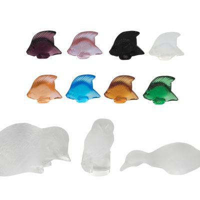 Sale Photo Thumbnail #255: Lalique Frosted Crystal Animal Assortment