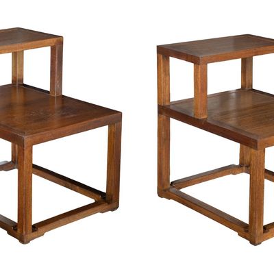 Sale Photo Thumbnail #145: Edward Wormley for Dunbar Mahogany Step End Tables