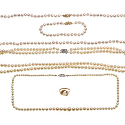 Sale Photo Thumbnail #351: 14k and 10k Gold and Pearl Jewelry Assortment