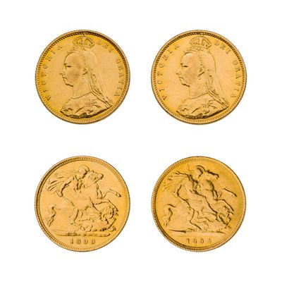 Sale Photo Thumbnail #340: Yellow Gold British Half Sovereign Button Collection
