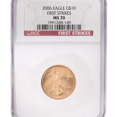 Sale Photo Thumbnail #386: 2006 $10 Gold Eagle MS-70 First Strikes NGC