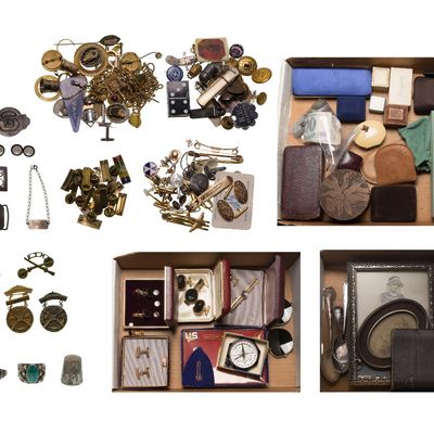 Sale Photo Thumbnail #380: Sterling Silver and Costume Jewelry and Silverplate Assortment