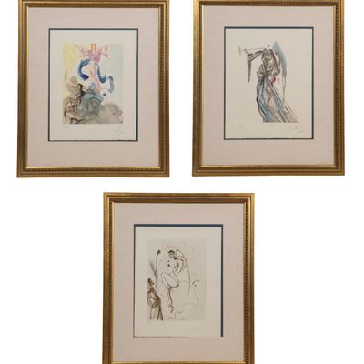 Sale Photo Thumbnail #106: Salvador Dali (Spanish, 1904-1989) Divine Comedy Woodcut Assortment