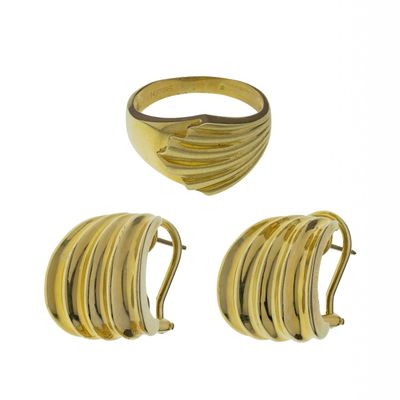 Sale Photo Thumbnail #345: 14k Yellow Gold Earrings and Ring