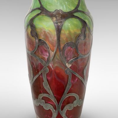 Sale Photo Thumbnail #247: Loetz Titania Silver Overlay Vase